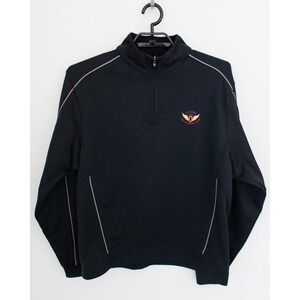 Cutter & Buck Pullover Mens Large Black Olympic Club Long Sleeve Golf Shirt